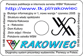 pierwsze wydanie CD z materiaami o osiedlu Rakowiec